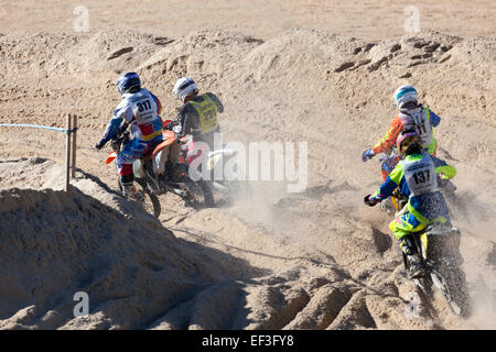 L'Hossegor 'ronde des sables" (France). Cette moto de course événement allie vitesse, l'endurance et technique d'événements. Banque D'Images