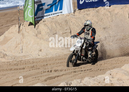 L'Hossegor 'ronde des sables" (France). Cette moto de course événement allie vitesse, l'endurance et technique d'événements. Banque D'Images