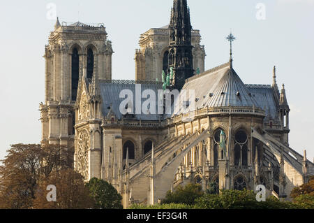 La Cathédrale Notre Dame, Paris, France. Banque D'Images