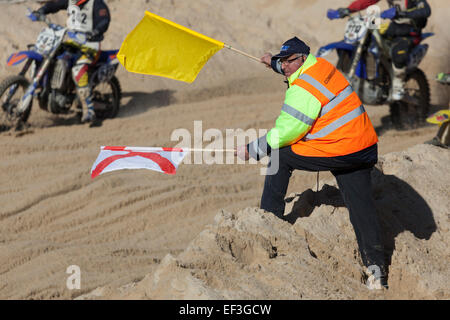 L'Hossegor 'ronde des sables" (France). Cette moto de course événement allie vitesse, l'endurance et technique d'événements. Banque D'Images