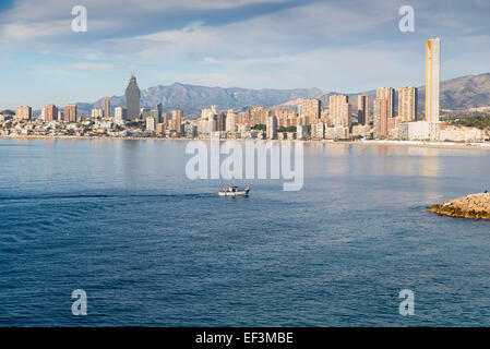 L'horizon de Benidorm sur la Costa Blanca Banque D'Images