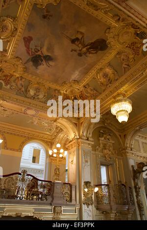 L'intérieur somptueux du New York Cafe, Budapest Banque D'Images