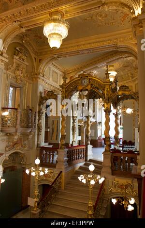 L'intérieur somptueux du New York Cafe, Budapest Banque D'Images