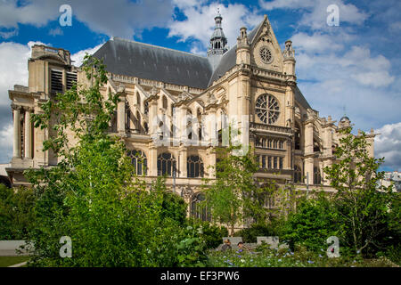 L'imposant, L'église gothique Saint Eustache, b. En 1532-1632, les Halles, Paris, France Banque D'Images