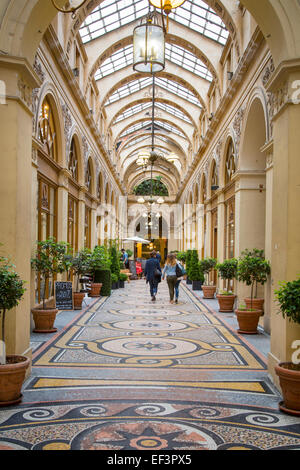 Passage Vivienne - un des passages couverts du 2ème arrondissement, Paris France Banque D'Images