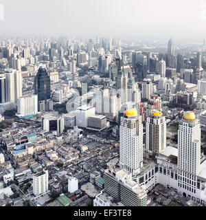 La ville de Bangkok vue du dessus, la Thaïlande. Banque D'Images