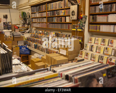 Hong Kong 2015 - musique vinyles dans shop Banque D'Images