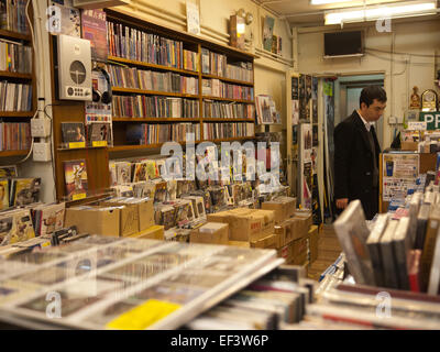 Hong Kong 2015 - musique vinyles dans shop Banque D'Images