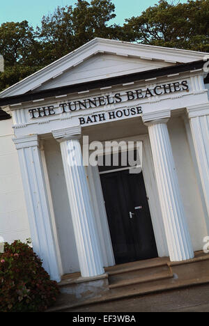 Plages Tunnels,Ilfracombe,Devonshire,UK,une attraction victorien de plages accessibles uniquement par le biais d'un tunnel de la ville.Un UK Banque D'Images