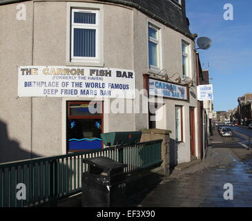 Extérieur de la carron fish bar berceau de la barre mars frite stonehaven écosse janvier 2015 Banque D'Images