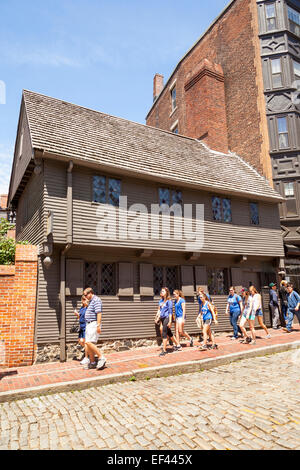 Maison de Paul Revere, 19 North Square, North End, Boston, Massachusetts, USA Banque D'Images