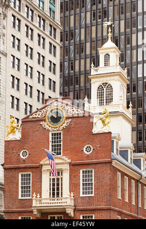 Old State House, State Street, Boston, Massachusetts, USA Banque D'Images