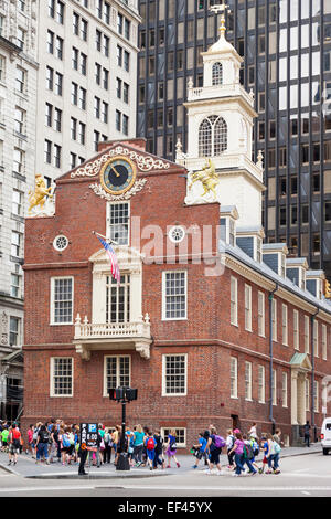 Old State House, State Street, Boston, Massachusetts, USA Banque D'Images