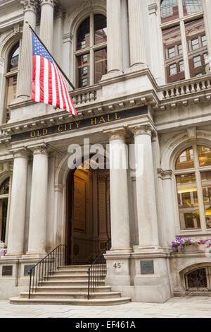L'ancien hôtel de ville, 45, rue School, Boston, Massachusetts, USA Banque D'Images