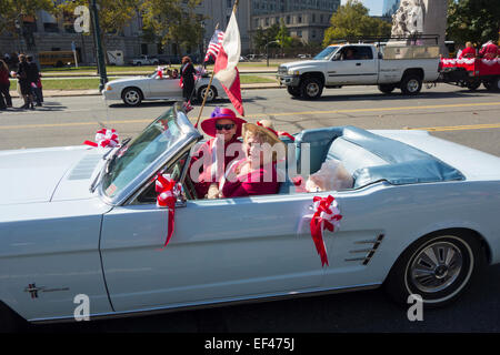 Polish American parade Philadelphia PA Banque D'Images