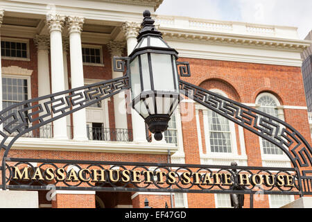 Massachusetts State House, Beacon Street, Boston, États-Unis Banque D'Images