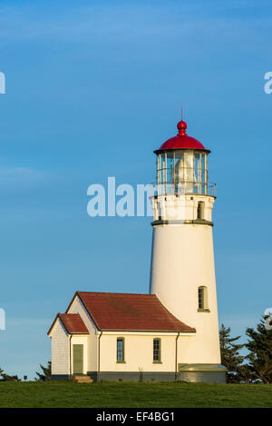 Cape Blanco Phare sur la côte sud de l'Oregon. Banque D'Images