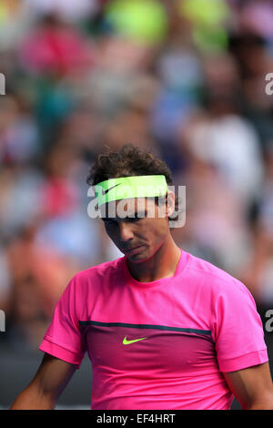 Melbourne, Australie. 27 Jan, 2015. Rafael Nadal (ESP) : Tennis 2015 Tournoi de tennis australien Men's quart de finale à Melbourne, Australie . Credit : Yohei Osada/AFLO SPORT/Alamy Live News Banque D'Images