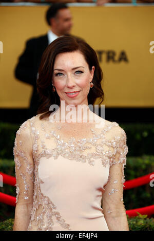 L'actrice Molly Parker arrive à la 21e édition des Screen Actors Guild - Awads - SAG Awards à Los Angeles, USA, le 25 janvier 2015. Photo : Hubert Boesl/DPA - AUCUN FIL SERVICE - Banque D'Images