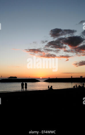 Honolulu, Hawaii, USA. Jan 9, 2015. Beau Soleil à Magic Island, Honolulu, Oahu, Hawaii. Banque D'Images