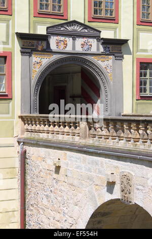 Pont-levis en château Weesenstein, Saxe (Allemagne) Banque D'Images
