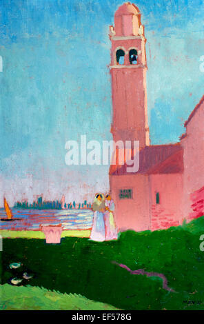 Eglise sur la Lagune - Église sur la lagune 1907 Maurice Denis 1870-1943 France French ( Vatican Collection d'Art Religieux Moderne Rome Italie ) Banque D'Images