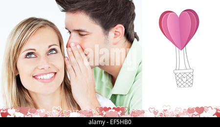 Image composite de cute couple Saint-Valentin Banque D'Images