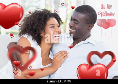 Image composite de cute couple Saint-Valentin Banque D'Images