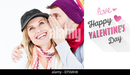 Image composite de cute couple Saint-Valentin Banque D'Images