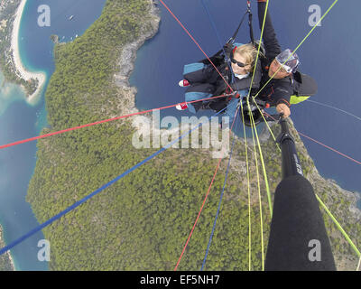 Parapente Parapente Turquie Oludeniz Banque D'Images