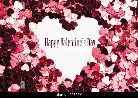 Image composite de forme de coeur inversé en confetti Banque D'Images