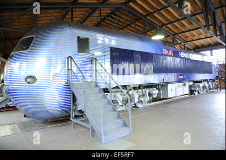 Locomotive diesel-électrique allemand. Modèle de de 20500. Deutches Technikmuseum. Berlin. Germisay. Banque D'Images