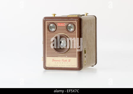 Brownie Flash Kodak Vintage camera case IV Banque D'Images