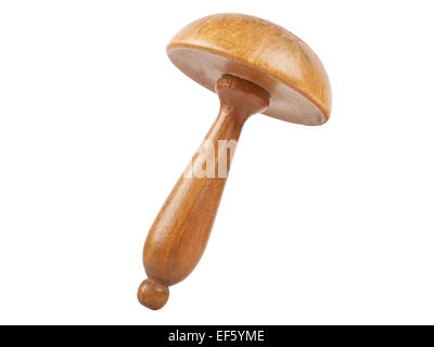 Champignons en bois sock darner isolated on white background, studio shot Banque D'Images