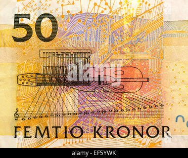 50 Kronor suédois Cinquante billets de banque Banque D'Images