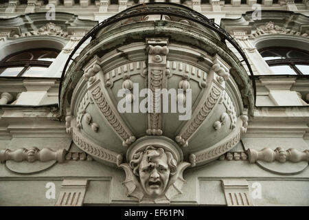 Les détails architecturaux des bâtiments sur la place principale de Levoca, Slovaquie, Europe, Banque D'Images