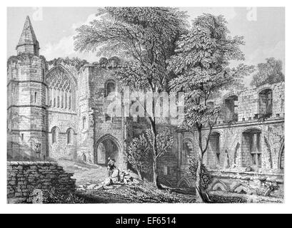 1852 Palais Royal de Dunfermline Fife ruine Banque D'Images