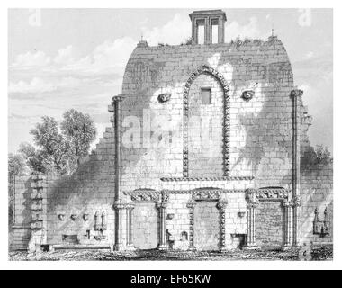 1852 catholique de Rosslyn Chapelle collégiale de St Matthieu Midlothian propriété privée. Banque D'Images