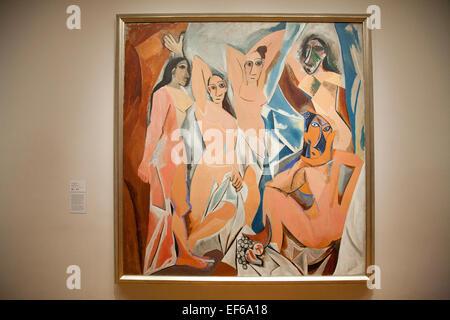 Les demoiselles d'Avignon, 1907, peinture de Pablo Picasso, le MOMA, Museum of Modern Art, New York, USA, Amérique Latine Banque D'Images