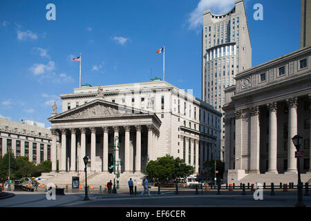 Nouveau bâtiment de la Cour suprême de l'État de New York, Foley Square, Manhattan, New York, USA, Amérique Latine Banque D'Images