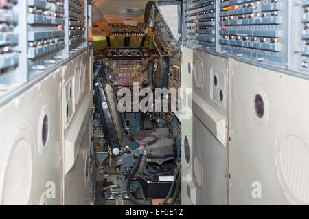 Cockpit de British Aircraft Corporation, Concorde, F-BVFC Banque D'Images