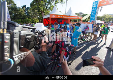 Adélaïde, Australie du Sud, Australie. 18 janvier, 2015. CADEL EVANS à People's Choice Classic, Santos Tour Down Under. © Gary Francis/ZUMA/ZUMAPRESS.com/Alamy fil Live News Banque D'Images