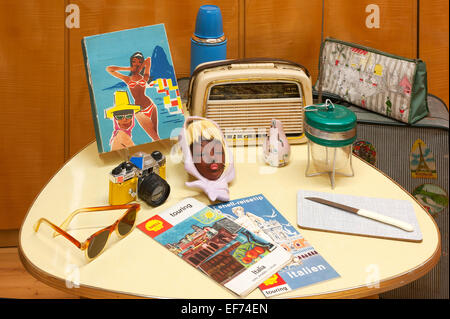 Maison de vacances accessoires de la années 1950, Industrial Museum, gunzenhausen, Middle Franconia, Bavaria, Germany Banque D'Images