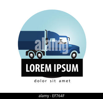 Modèle de conception de logo vector livraison. camion ou l'icône du camionnage. Banque D'Images