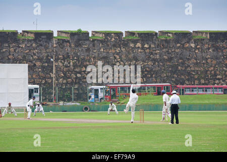 L'équipe de cricket GALLE GALLE jouant au stade de cricket international Banque D'Images