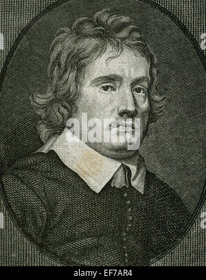 John Pym (1584-1643). Parlementaire anglais, leader du Long Parlement. Portrait. La gravure. Banque D'Images