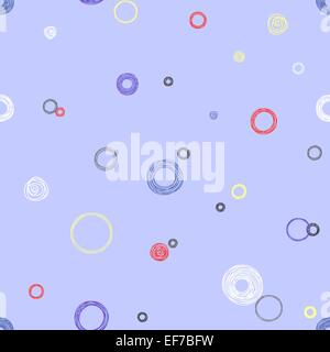 Vector abstract seamless pattern avec cercles colorés sur fond bleu Illustration de Vecteur