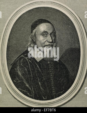 Axel Gustafsson Oxenstierna af Sodermore (1583-1654), comte de Sodermore. Homme d'État suédois. Portrait. Gravure de J. Falck. Banque D'Images