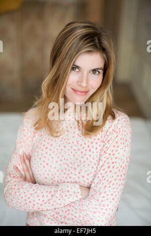 Portrait d'une femme heureuse Banque D'Images