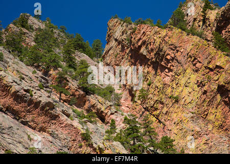 Les falaises du canyon, Eldorado Canyon State Park, Colorado Banque D'Images